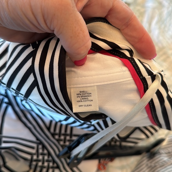 Black and white patterned strapless dress size 16 - Picture 6 of 6